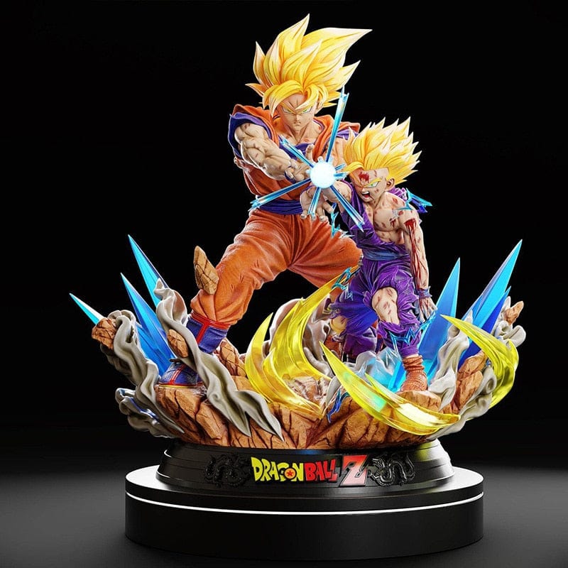 KD Studio [Bulb With LED]  Shalu VS Wukong Wufan Father And Son Shock Wave GK Limited Edition Resin Hand-Made Statue Model B Figurine Jouet