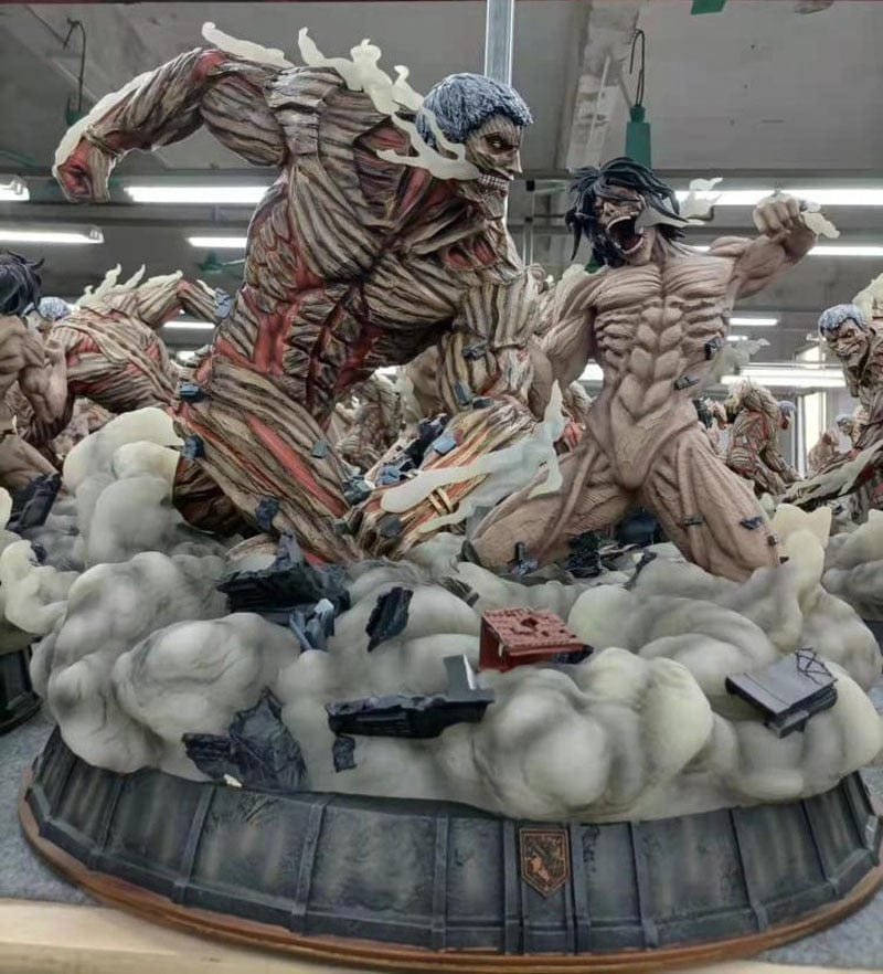Figurine SNK Collector en Resine Titan Assaillant vs Titan Cuirassé Figurine Jouet