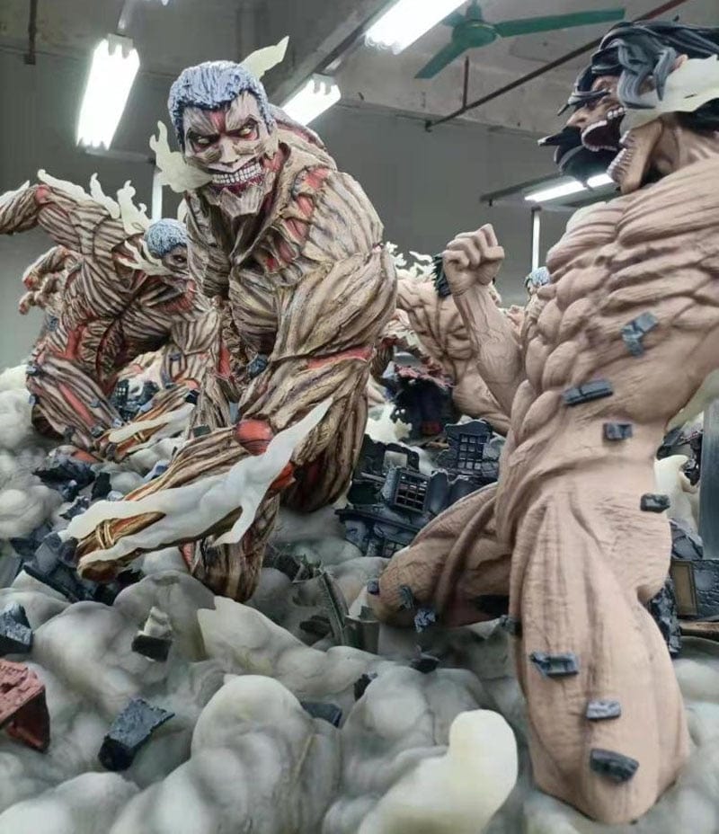 Figurine SNK Collector en Resine Titan Assaillant vs Titan Cuirassé Figurine Jouet