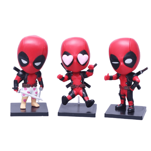 Pack 3 Mini Figurines Deadpool 2 Figumaniac
