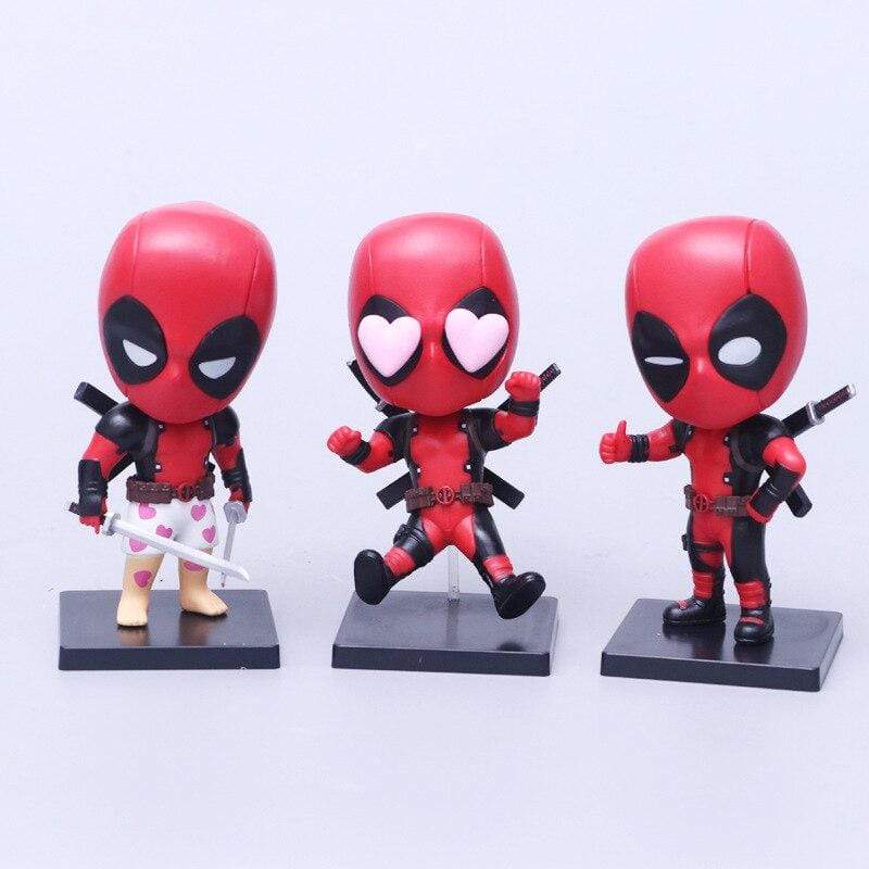 Pack 3 Mini Figurines Deadpool Figumaniac